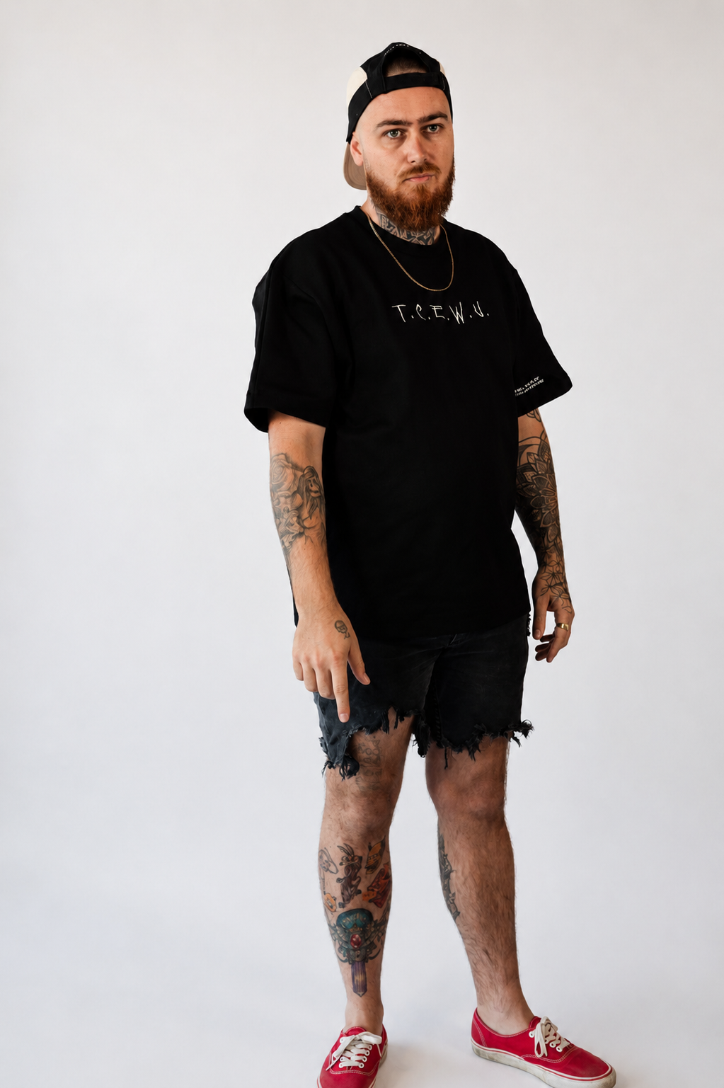 PRESHA Signature appliqué Tee - Black
