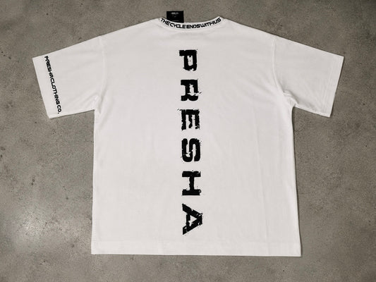 Vertical Logo Tee - White