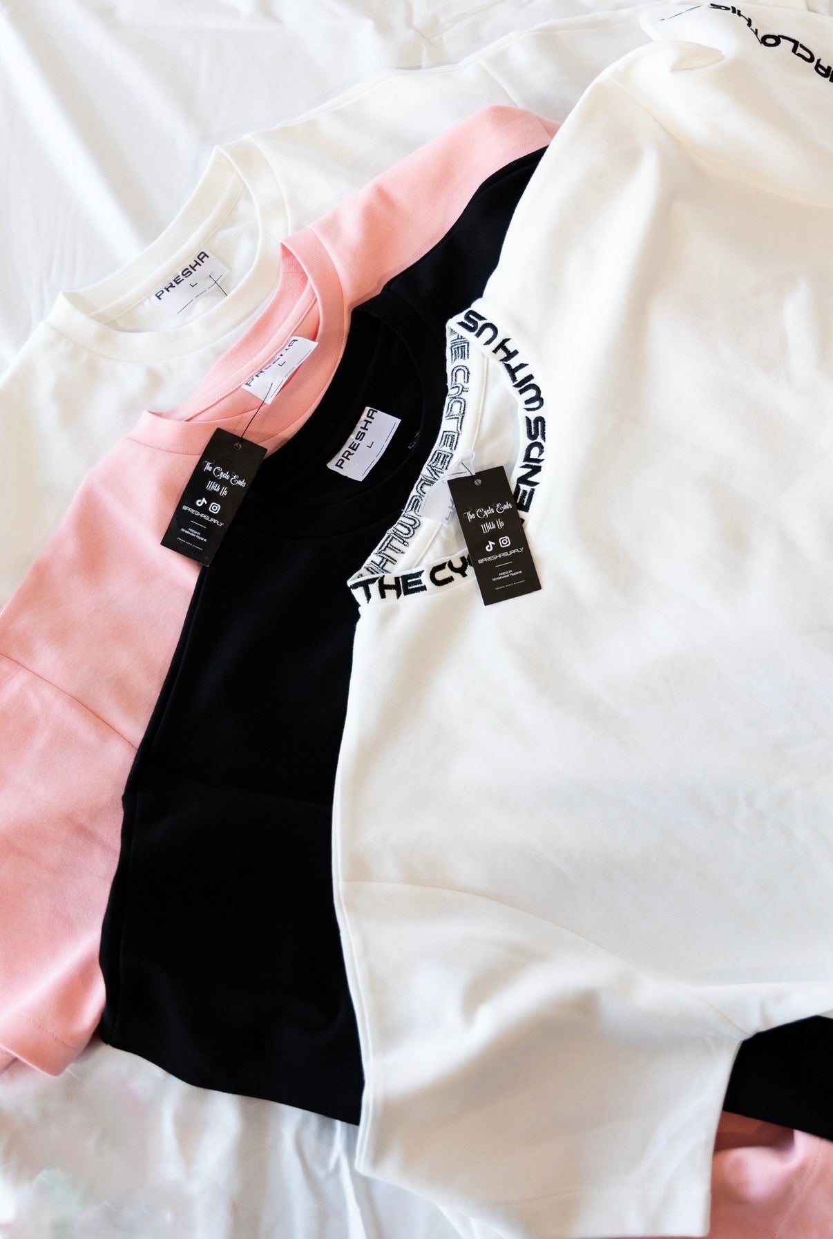 Vertical Logo Tee - White